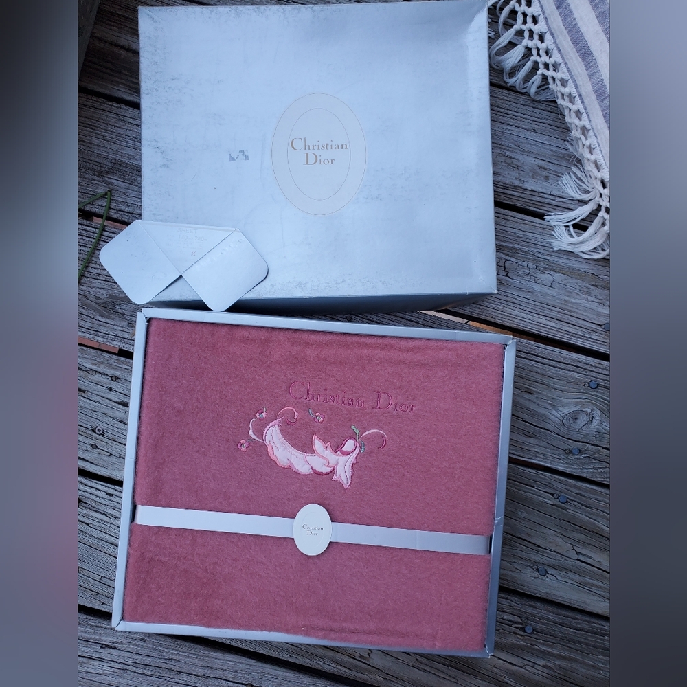 Vintage NWT Christian DIOR Blanket